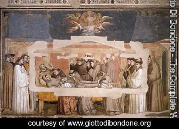 Giotto Di Bondone - Scenes from the Life of Saint Francis- 4. Death and Ascension of St Francis c. 1325