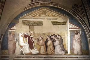 Giotto Di Bondone - Scenes from the Life of Saint Francis- 5. Confirmation of the Rule 1325