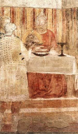 Giotto Di Bondone - Scenes from the Life of St John the Baptist- 3. Feast of Herod (detail 2) 1320