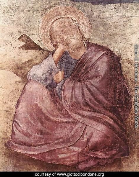 Scenes from the Life of St John the Evangelist- 1. St John on Patmos (detail) 1320