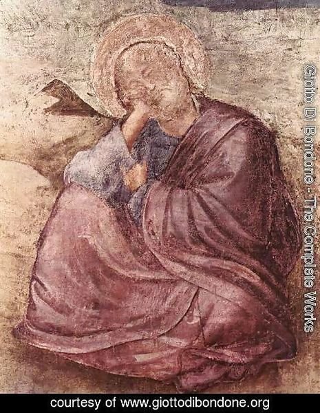 Giotto Di Bondone - Scenes from the Life of St John the Evangelist- 1. St John on Patmos (detail) 1320