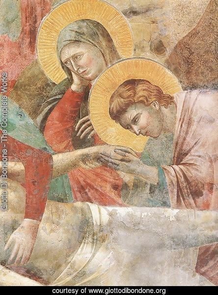 Scenes from the New Testament- Lamentation (detail 1) 1290s