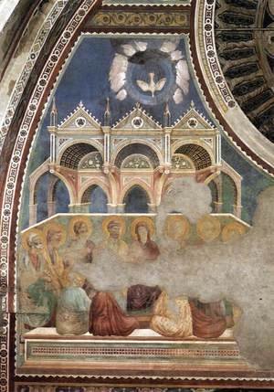 Giotto Di Bondone - Scenes from the New Testament- Pentecost 1290s
