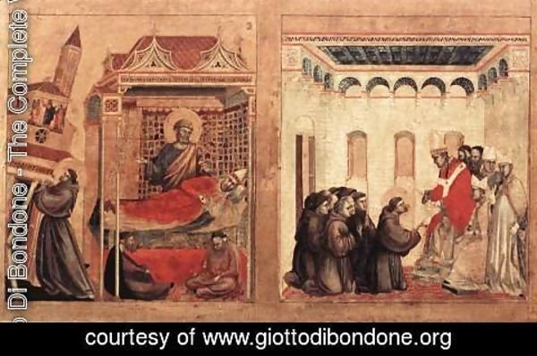 Giotto Di Bondone - Stigmatization of St Francis (detail) 1300