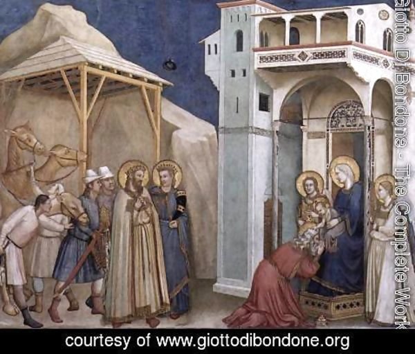 Giotto Di Bondone - The Adoration of the Magi 1310s
