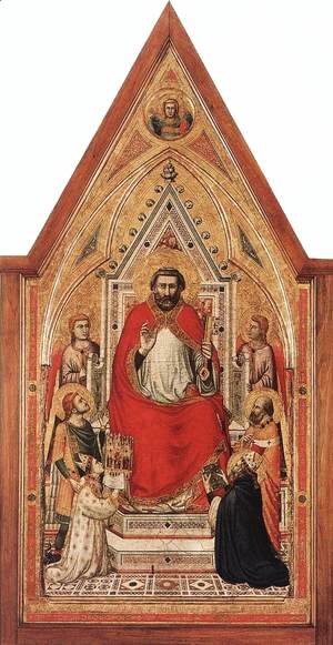Giotto Di Bondone - The Stefaneschi Triptych- St Peter Enthroned c. 1330