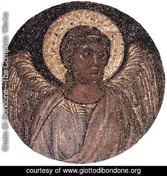 Giotto Di Bondone - Tondo with Angel c. 1310 (Mosaic)