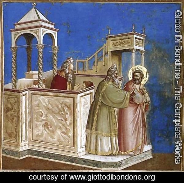 Giotto Di Bondone - No. 1 Scenes from the Life of Joachim- 1. Rejection of Joachim's Sacrifice
