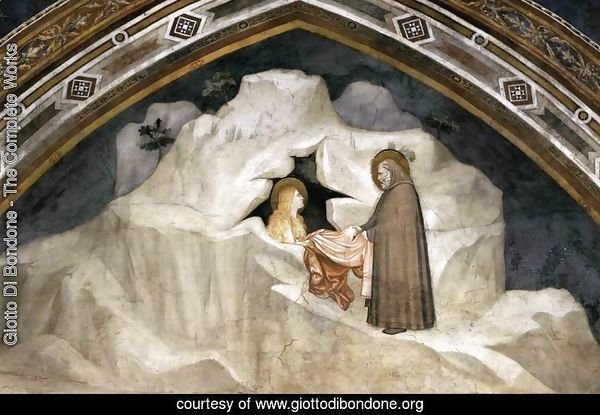 Scenes from the Life of Mary Magdalene- The Hermit Zosimus Giving a Cloak to Magdalene 1320